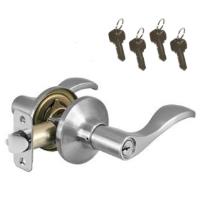 LEVERENT -                                    Satin Nickel Finish Keyed Entry Door Lever