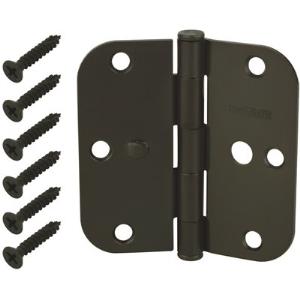 Everbilt 3-1/2 in. Oil Rubbed Bronze 5/8 in. Radius Security Door Hinges Value Pack (3-Pack) - 30% Discount Sale