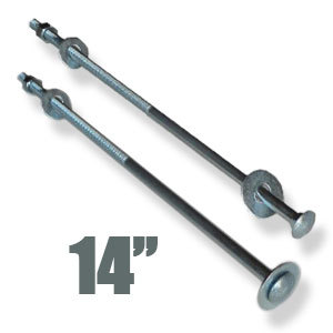 Carriage Bolts 14" x 3/8" 24/box - 30% Discount Sale