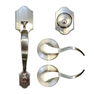 Satin Nickel Front Door Handleset