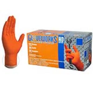 Gloveworks HD Orange Nitrile Gloves - 20% Discount Sale