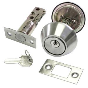 Satin Nickel Deadbolts - Master Keyed