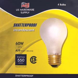                                 US Hardware Supply 60W Light Bulbs
