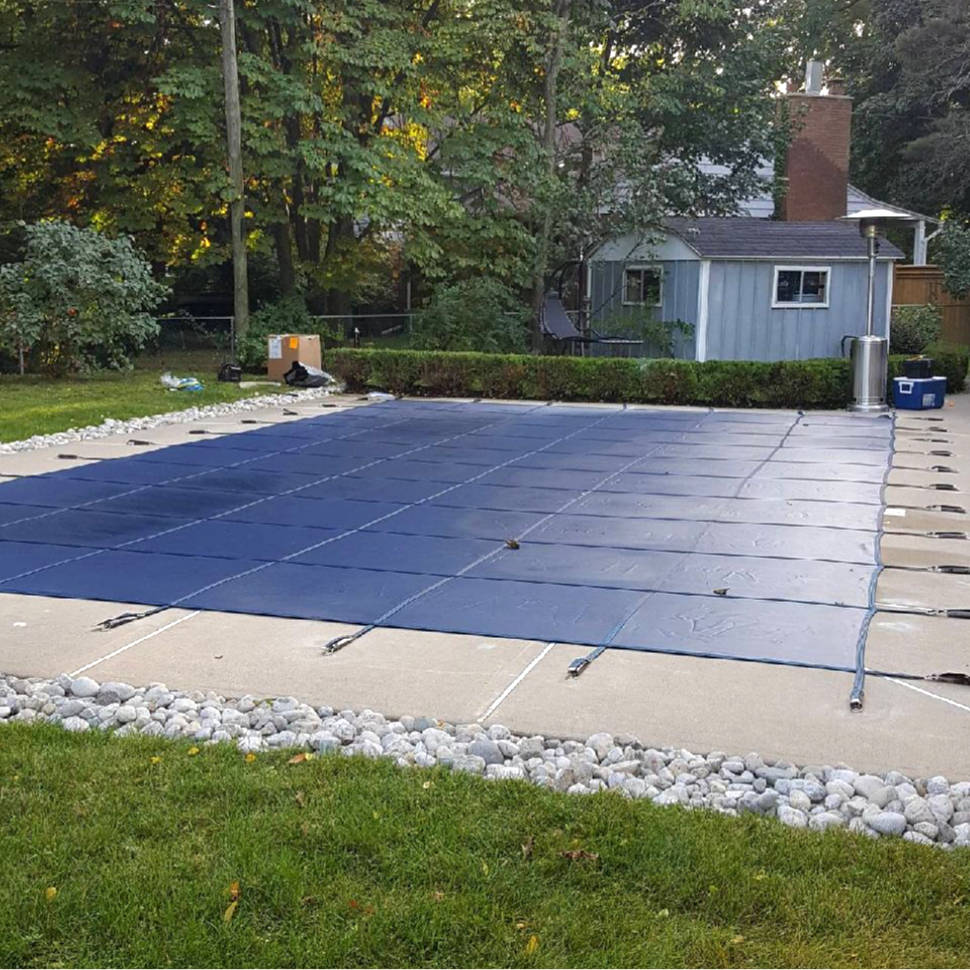 thumbnail image 2 of 16x30 Ft Rectangle Inground Pool Winter Safety Cover With Brass Anchors & Springs 2 of 3